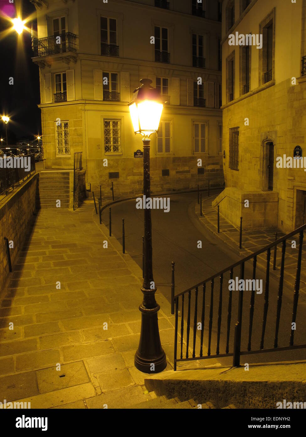 Rue des Ursins und der Rue des Chantres auf der Ile De La Cite Paris Frankreich Stockfoto