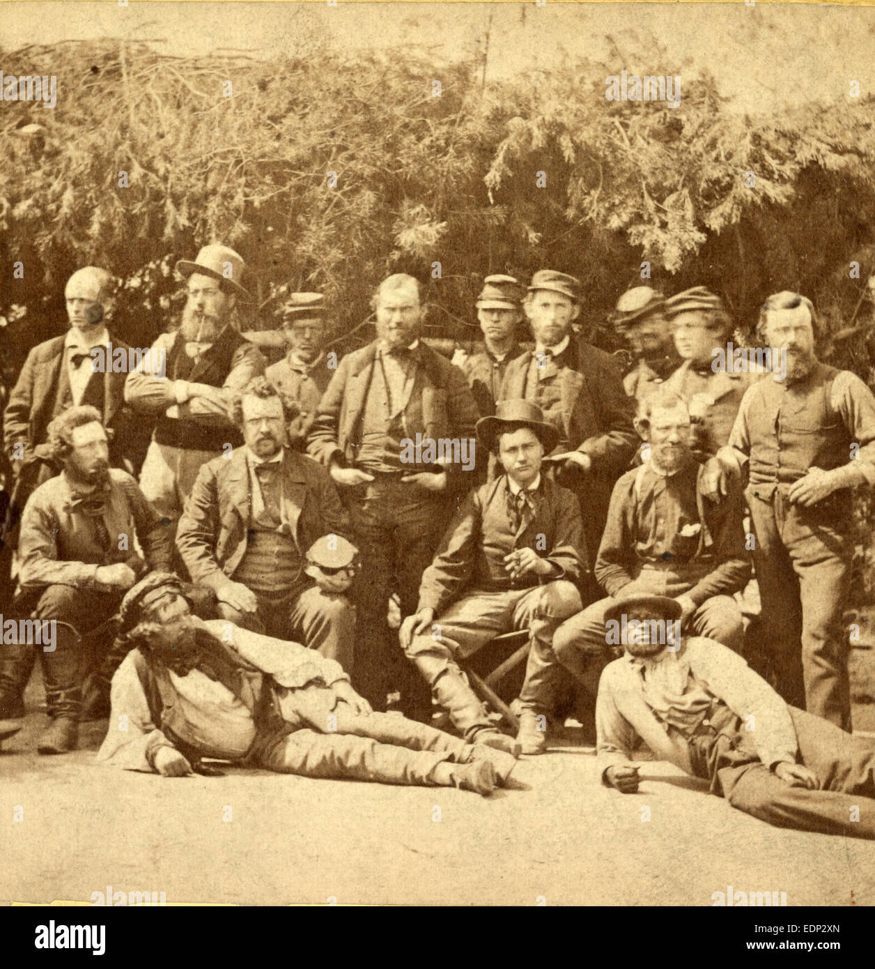 Gruppe am Cumberland, Mai 1862, USA, USA, Amerika, Vintage-Fotografie Stockfoto