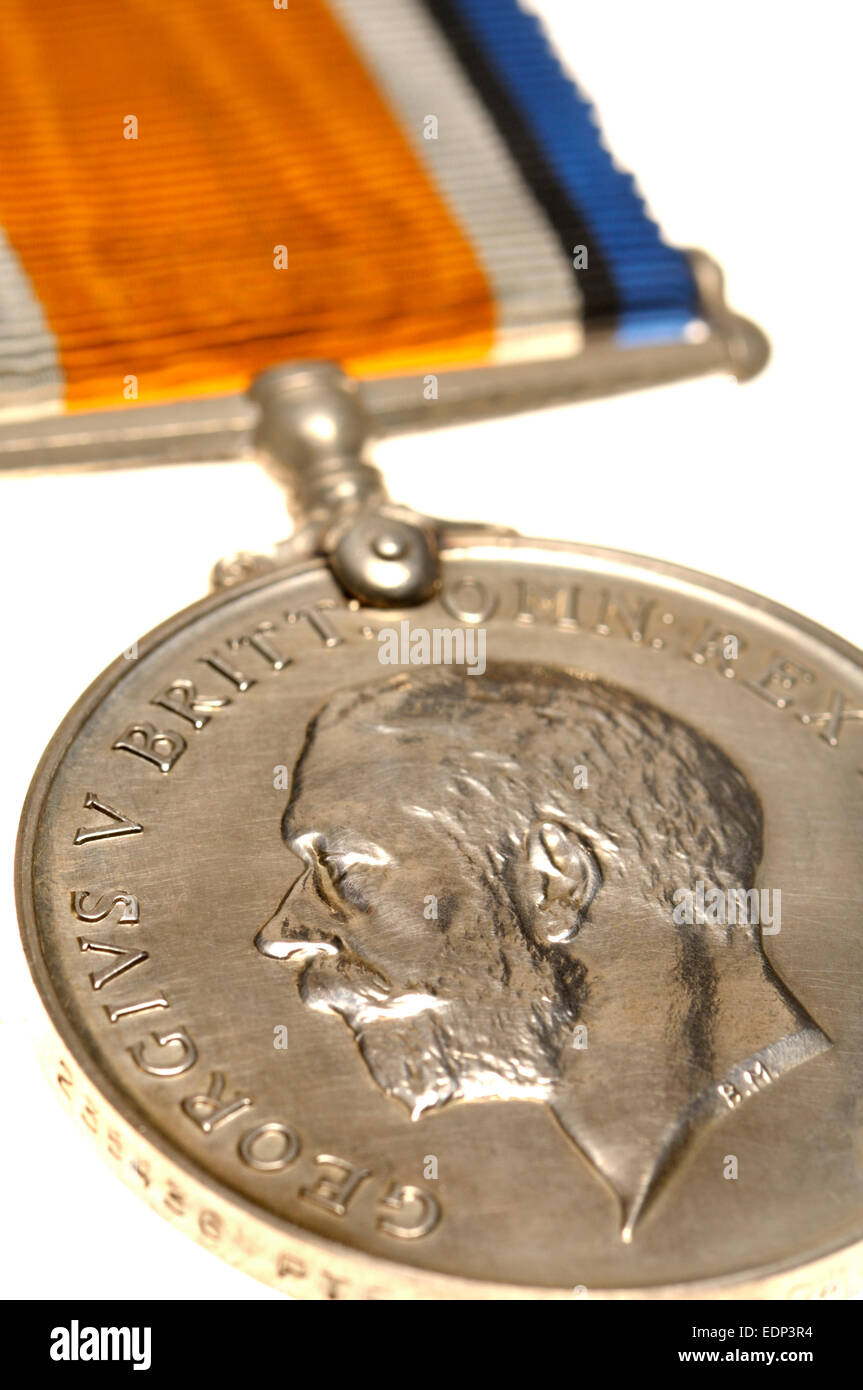 Ersten Weltkrieg britische 1914-18 Krieg Medaille Stockfoto