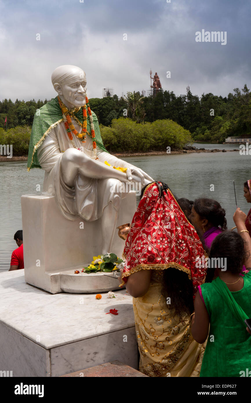 Mauritius, Grand Bassin, Ganga Talao Tempel statue Stockfoto