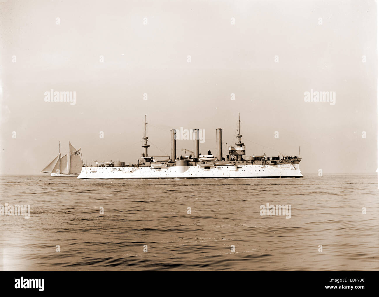 USS Brooklyn, Brooklyn (Kreuzer), Kreuzer (Kriegsschiffe), amerikanisch, 1899 Stockfoto