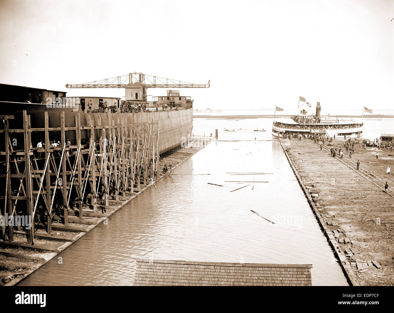 Str. Simon J. Murphy auf dem Wege, Simon J. Murphy (Dampfschiff), Schiffe, Boot & Schiffsindustrie, Piers & Kais, Vereinigte Staaten Stockfoto