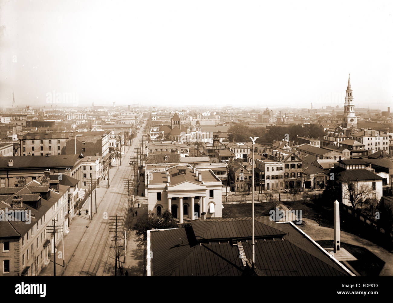 Charleston, SC vom St.-Michaels Kirche, USA, South Carolina, Charleston, 1900 Stockfoto