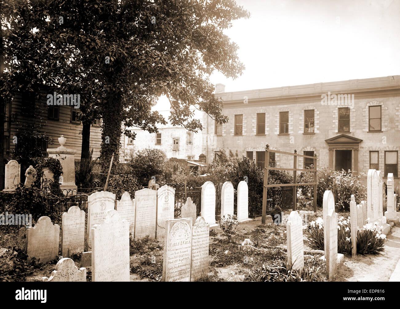 Alter Friedhof, St. Michael, Charleston, S.C, anglikanische Kirchen, Friedhöfe, USA, South Carolina, Charleston, 1900 Stockfoto