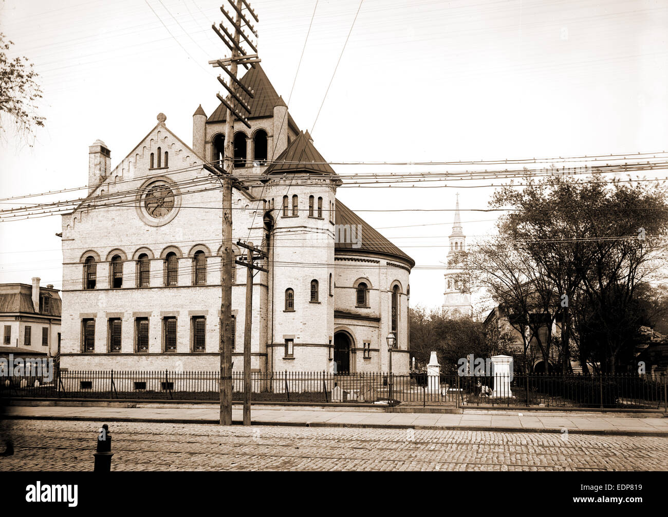 Rundschreiben-Kirche, Charleston, S.C, Circular Congregational Church (Charleston, S.C.), kongregationalistische Kirchen, Vereinigte Staaten Stockfoto
