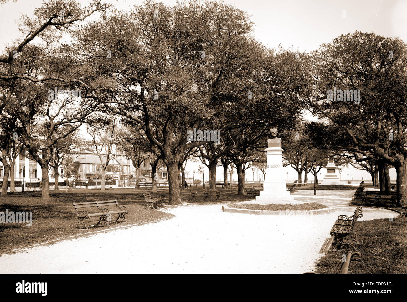 White Point Garden, Charleston, S.C, Gärten, Skulpturen, Vereinigte Staaten von Amerika, South Carolina, Charleston, 1890 Stockfoto
