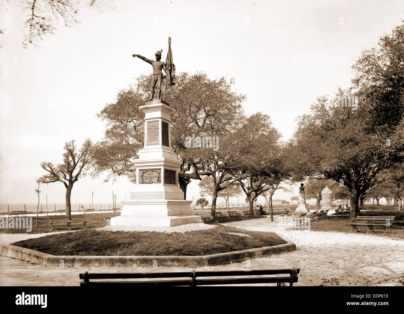 Jasper-Denkmal, White Point Garden, Charleston, S.C, Gärten, Denkmäler & Gedenkstätten, Vereinigte Staaten, Geschichte, Revolution Stockfoto