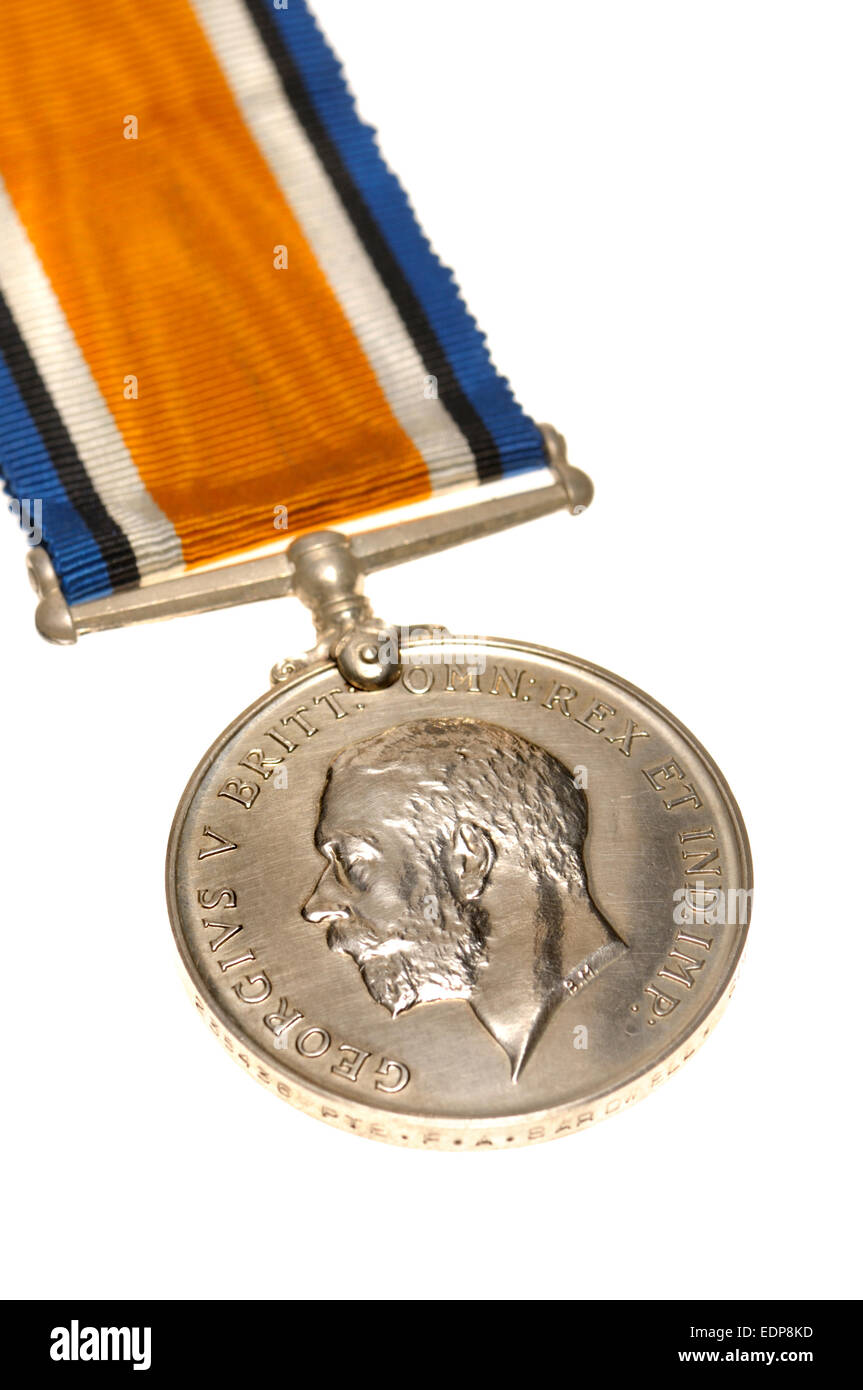 Ersten Weltkrieg britische 1914-18 Krieg Medaille Stockfoto