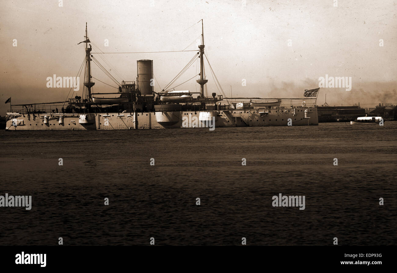 USSchlachtschiff, Schlachtschiffe, amerikanisch, 1900 Stockfotografie