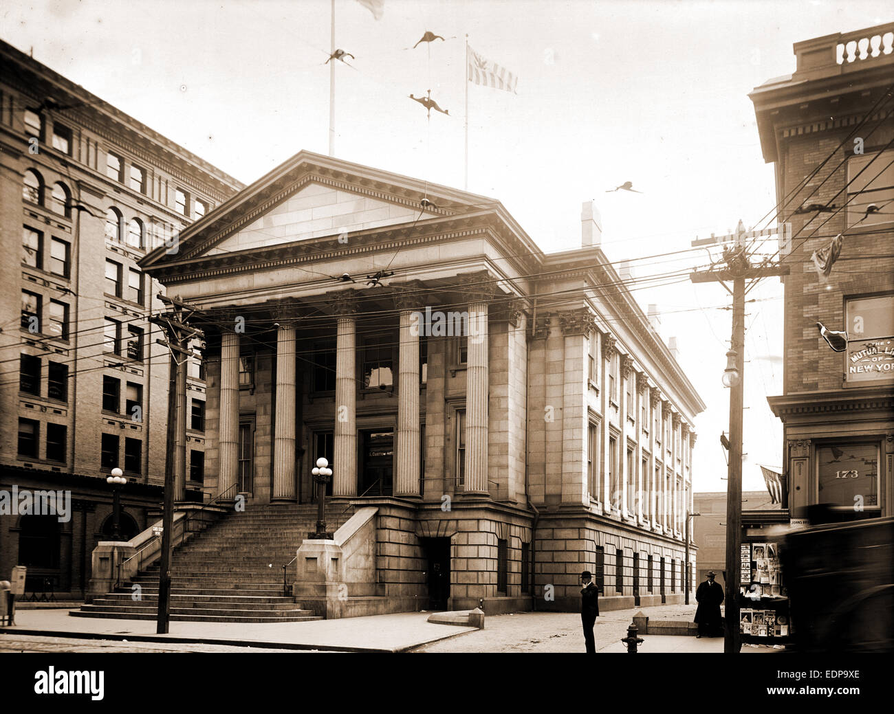 Altes Zollhaus, Zollhaus in Norfolk, Va, Vereinigte Staaten von Amerika (Norfolk, Virginia), Customhouses, Vereinigte Staaten, Virginia, Norfolk, 1905 Stockfoto