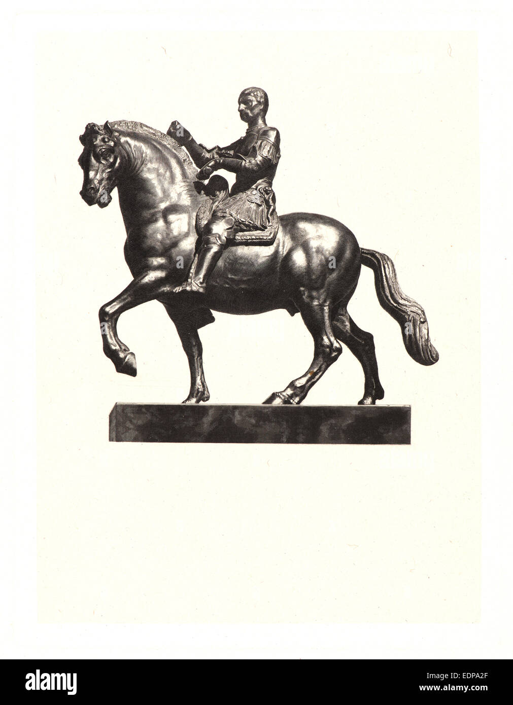 Claude-Ferdinand Gaillard (Französisch, 1834-1887) nach Donatello (Italienisch, ca. 1386-1466). Gattamelata, 19. Jahrhundert. Gravur Stockfoto