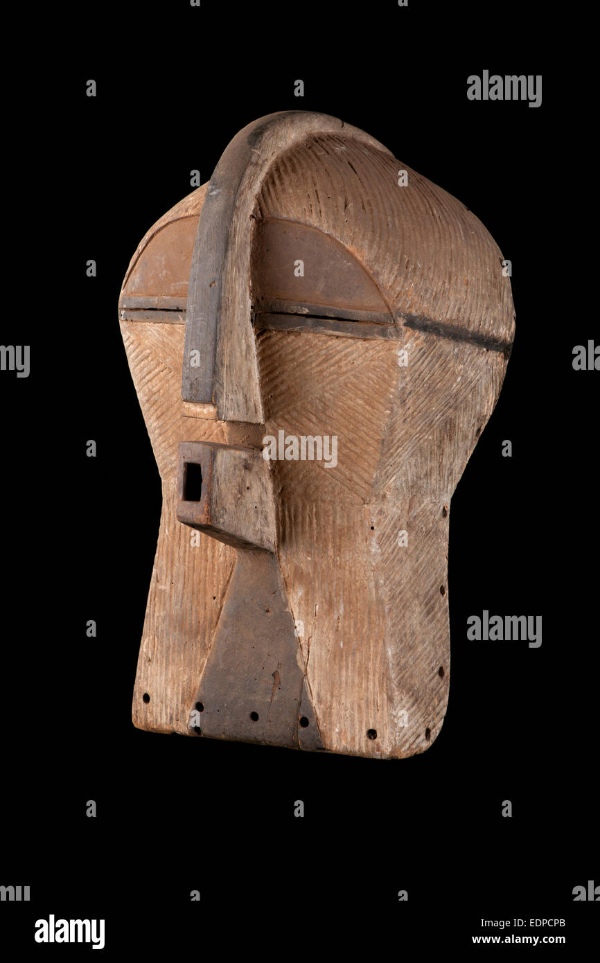 Afrikanische Maske aus dem Kongo, Zentralafrika. Stockfoto