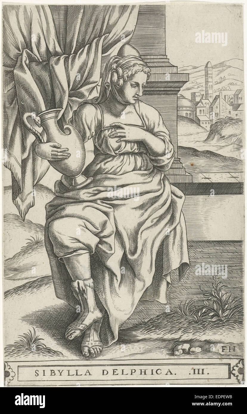 Delphische Sibylle, Frans Huys, 1546-1562 Stockfoto