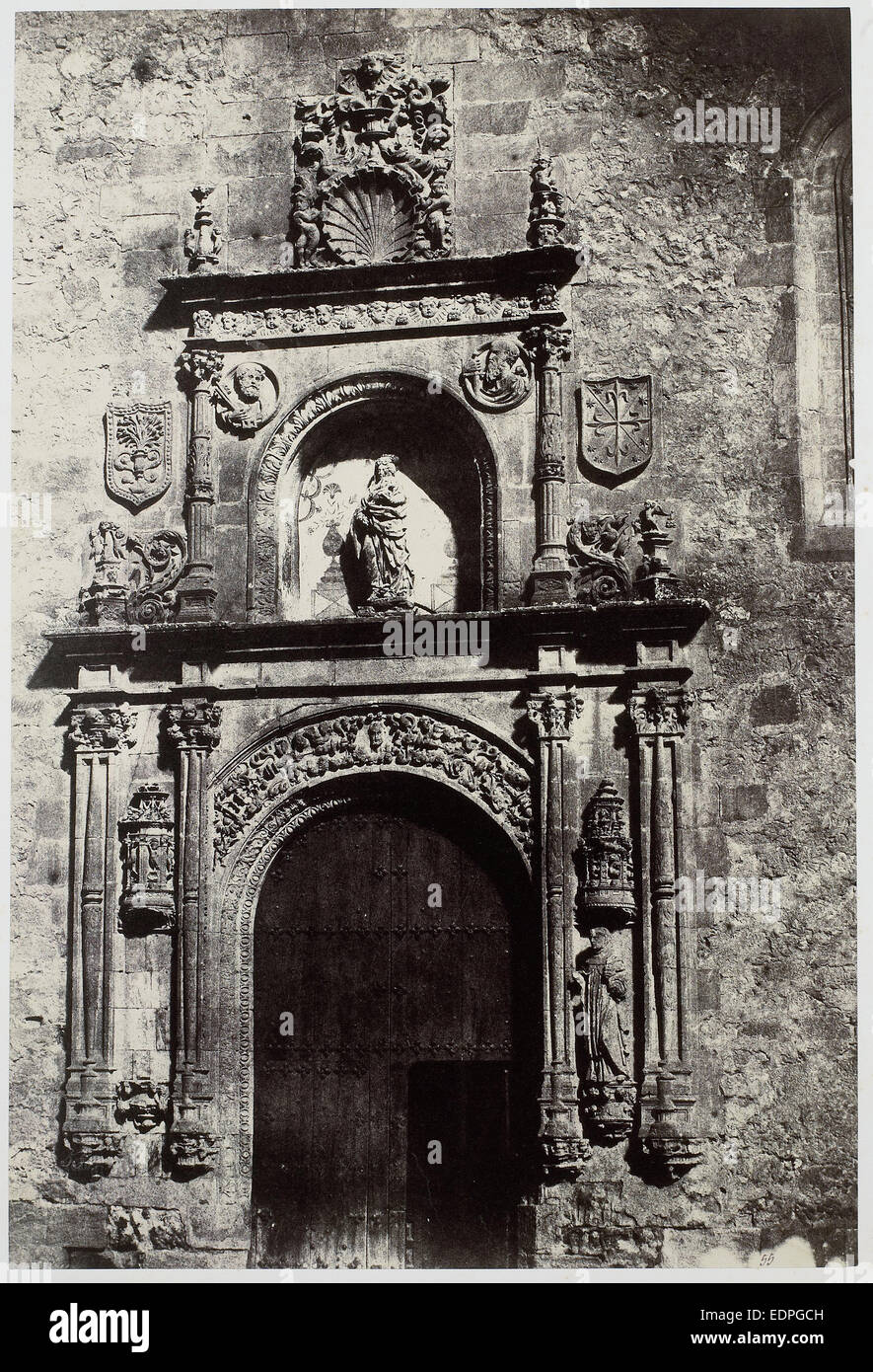 Tor der Convento de Las Dueñas nach Salamanca Spanien, Charles Clifford c. 1850 - ca. 1860 Stockfoto