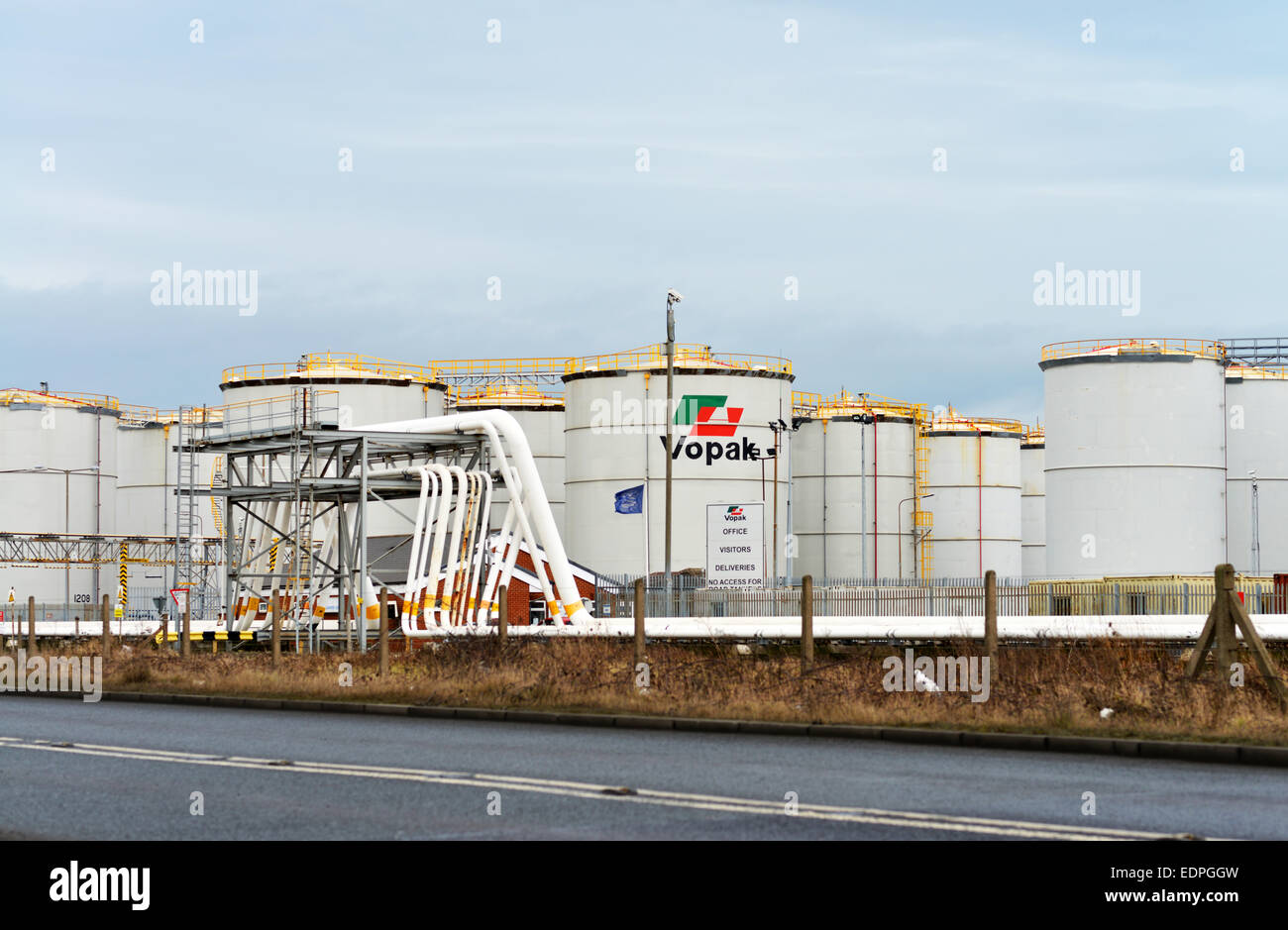 Vopak Terminal bei Seal Sands, Hartlepool, Teesside, UK Stockfoto