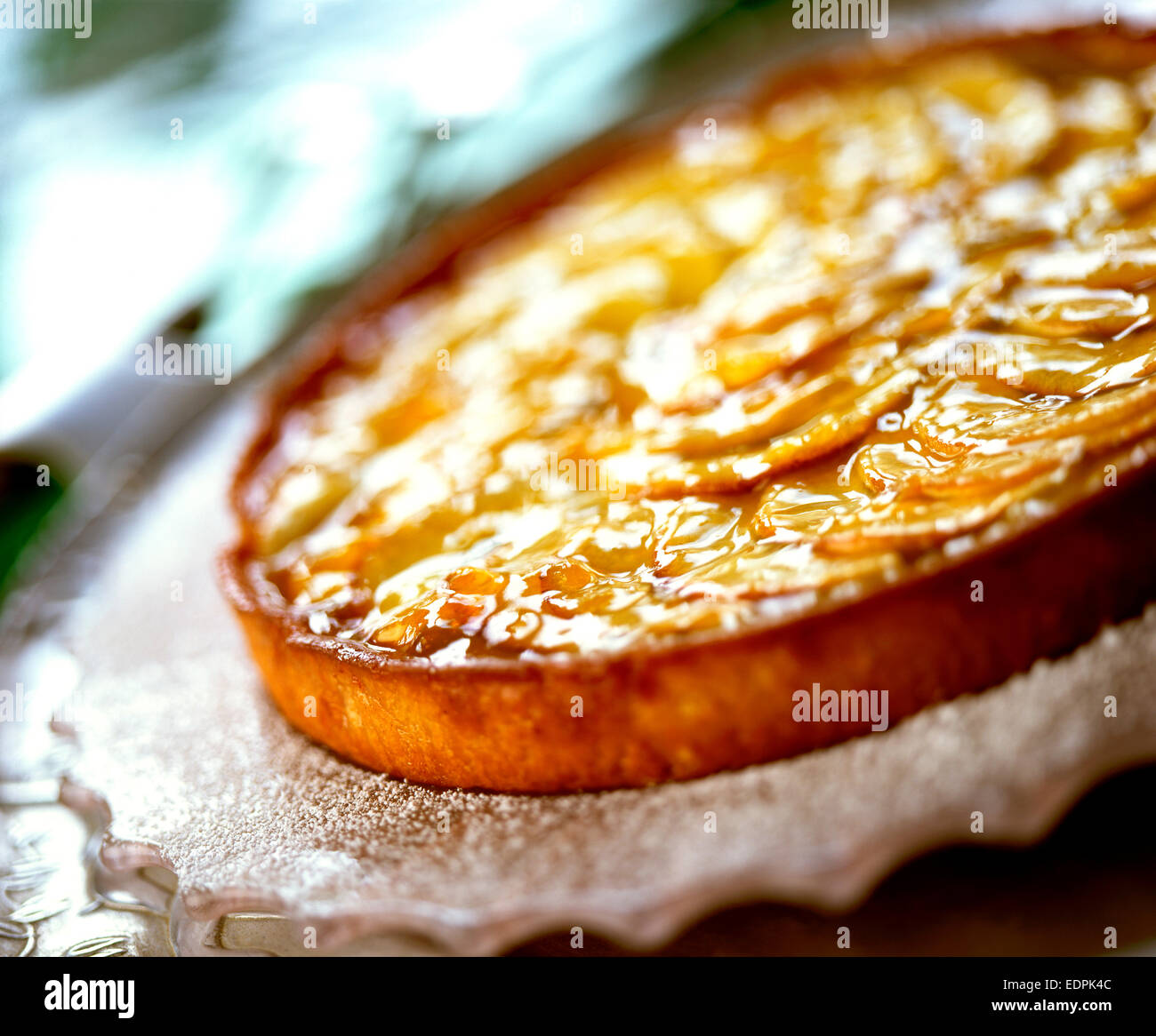 Französische Apfeltorte Stockfoto