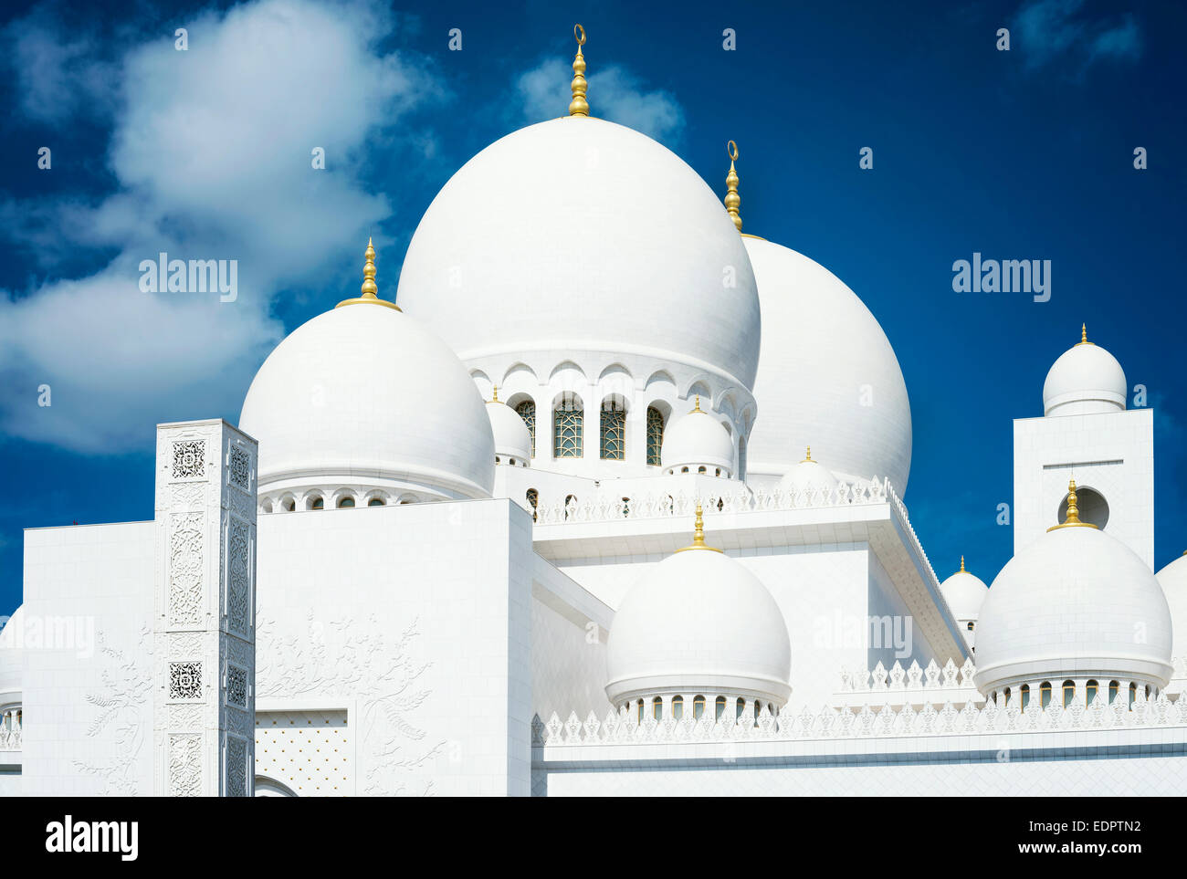 Abu Dhabi Sheikh Zayed weiße Moschee Stockfoto