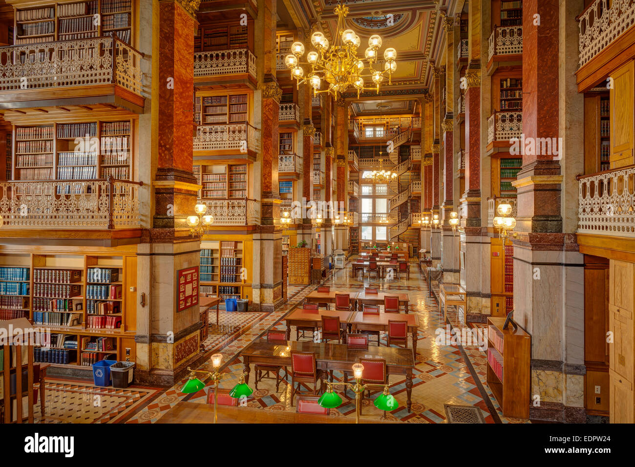 Iowa State Capitol-Gesetz-Bibliothek. Des Moines, Iowa. Stockfoto