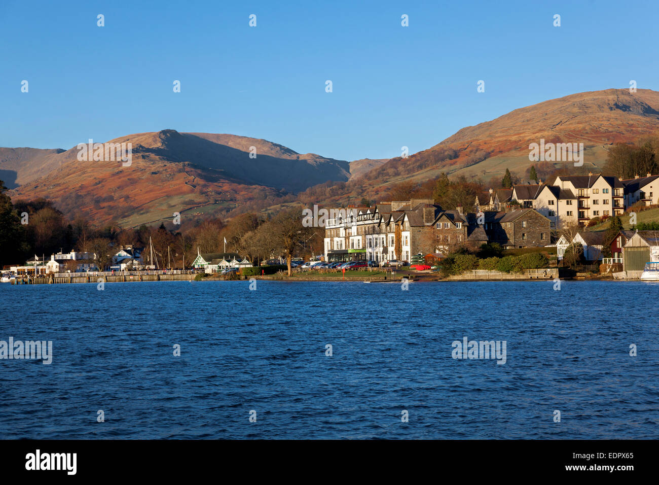 Ansicht von Ambleside im Lake District, Cumbria, England - See Windemere Stockfoto