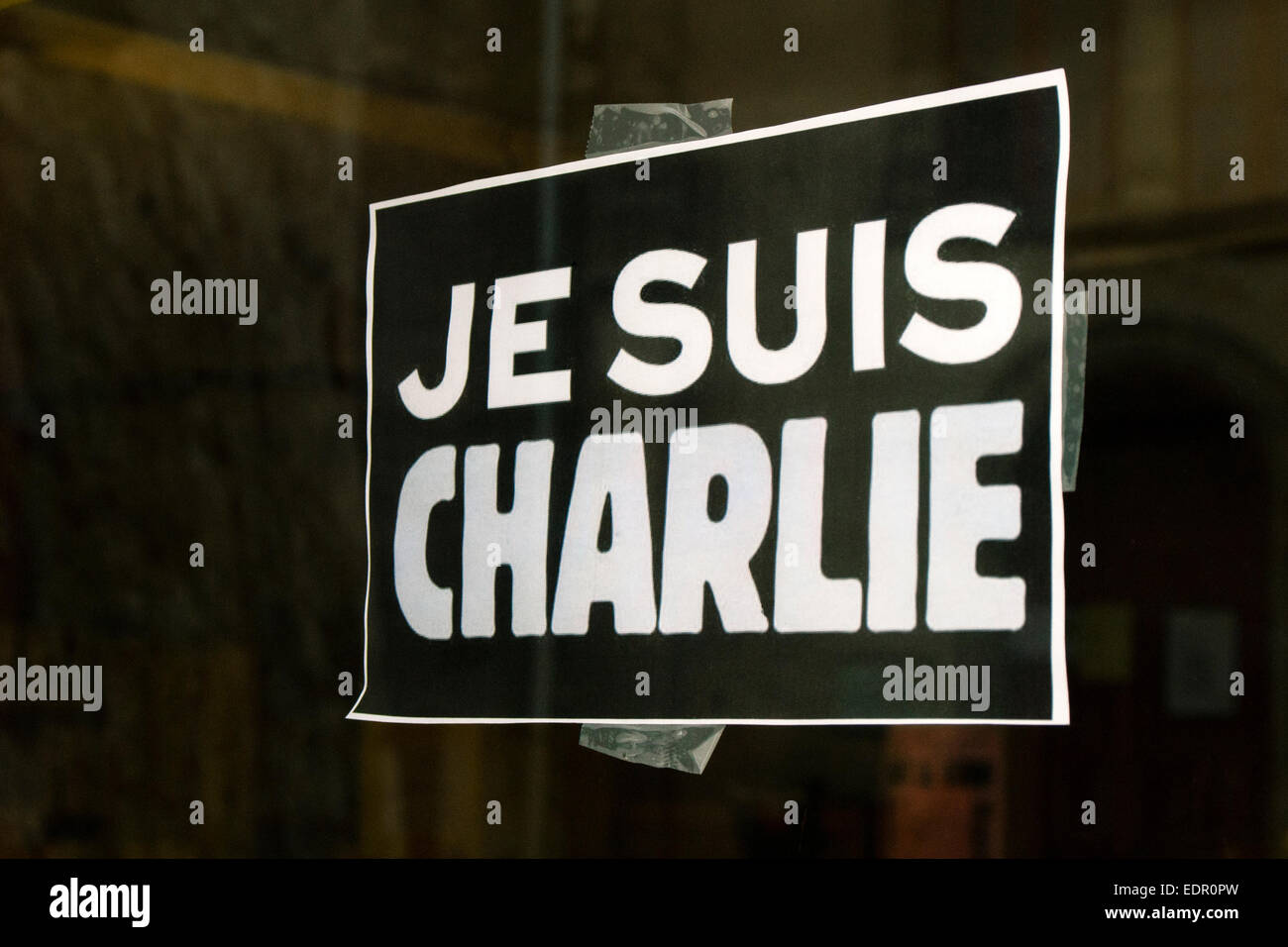 Charlie Hebdo. Je Suis Charlie. Stockfoto