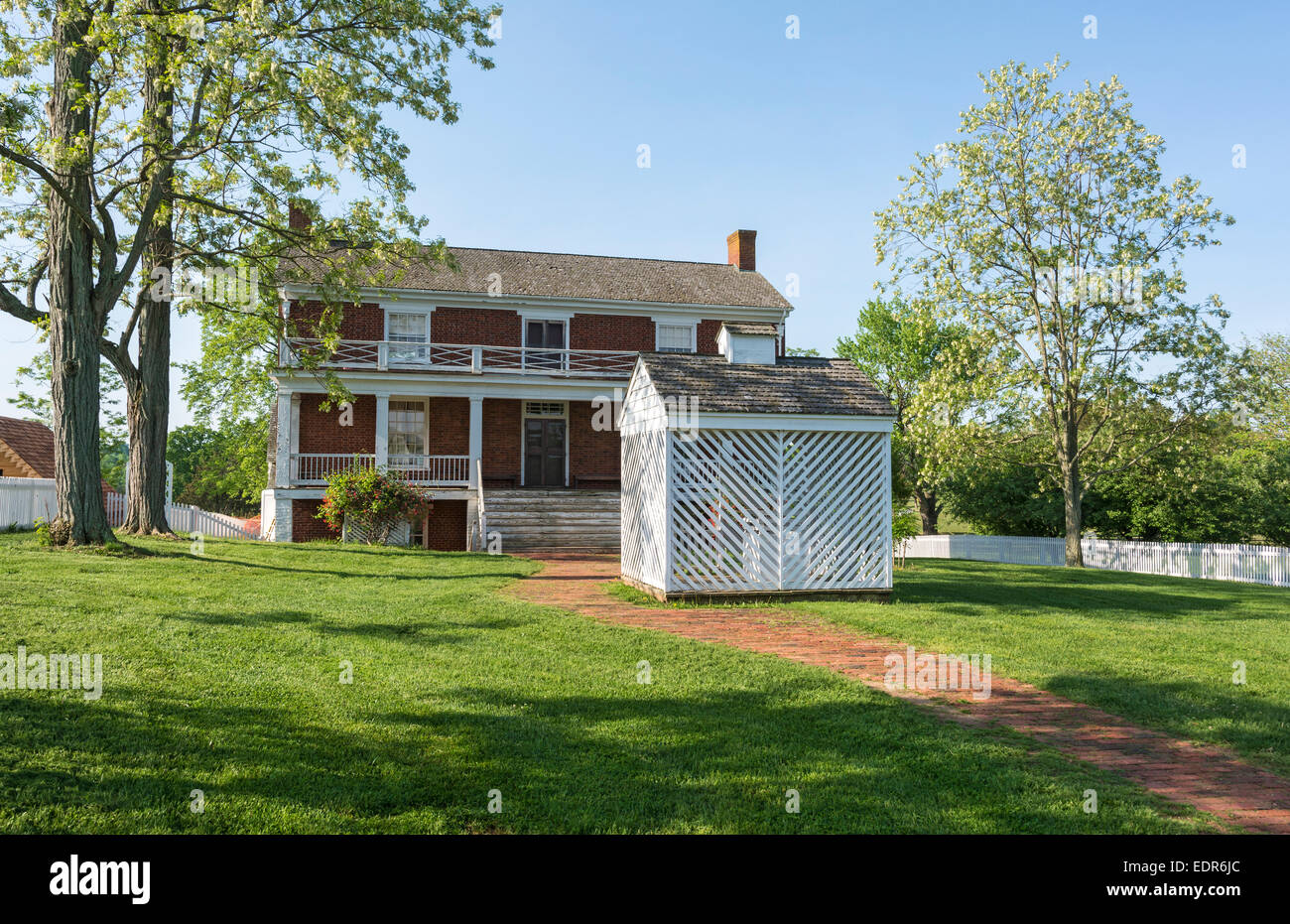 Virginia, Appomattox Court House National Historical Park, McLean House Website Lees Kapitulation, Zuschuss, der Bürgerkrieg beendet Stockfoto