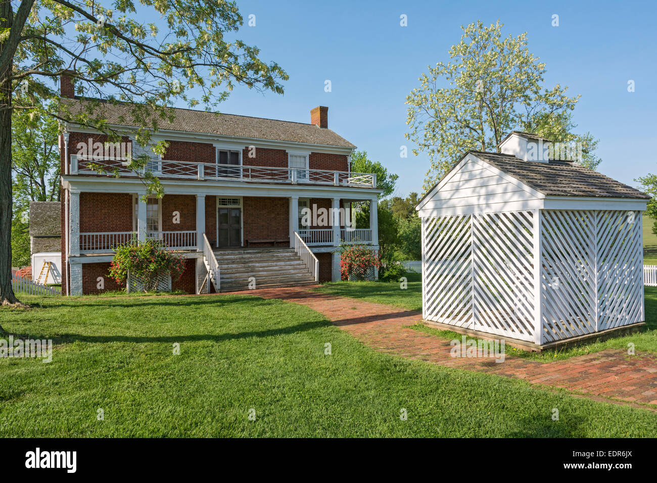 Virginia, Appomattox Court House National Historical Park, McLean House Website Lees Kapitulation, Zuschuss, der Bürgerkrieg beendet Stockfoto