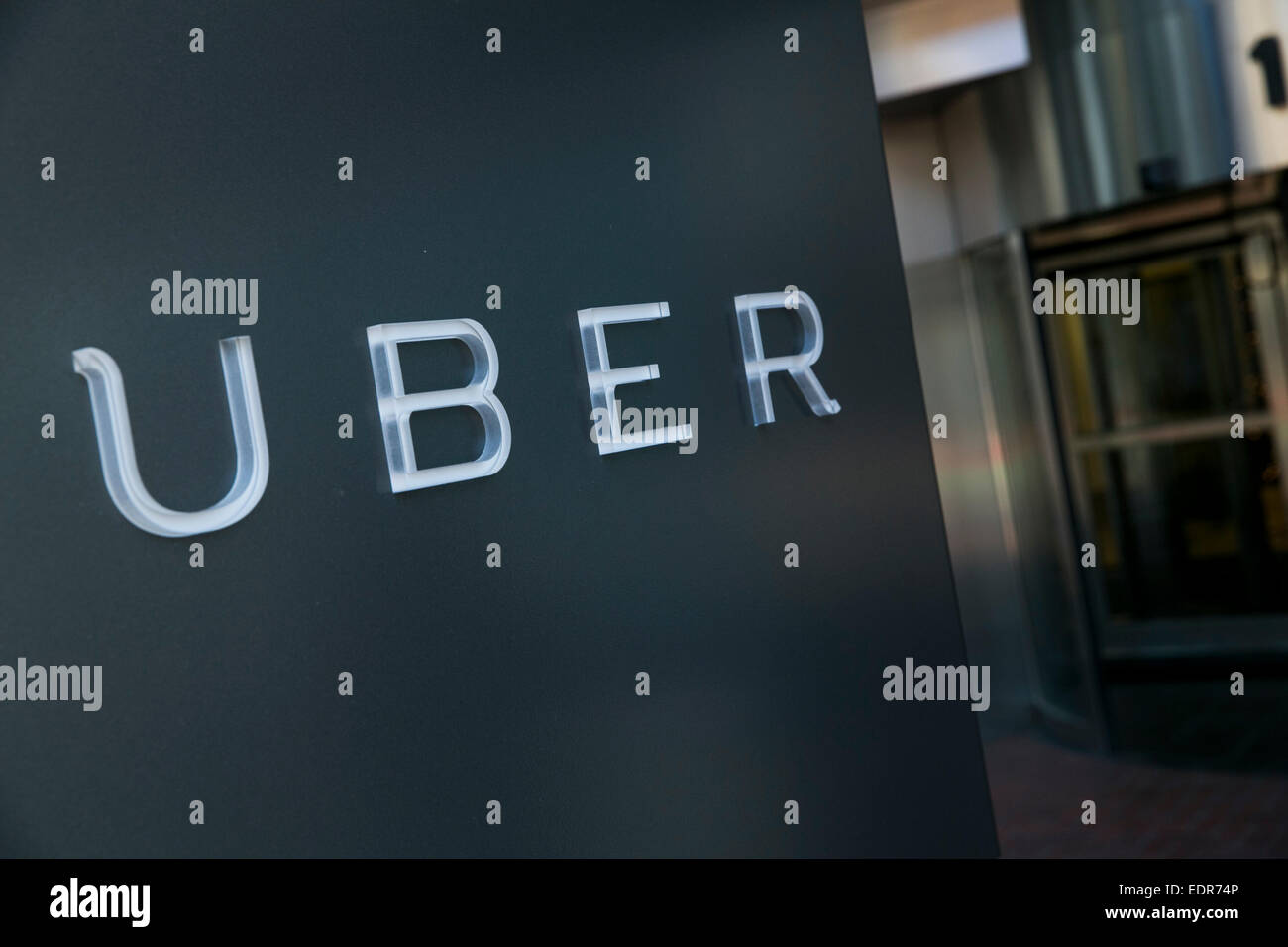 Das Hauptquartier der Uber in der Innenstadt von San Francisco, Kalifornien. Stockfoto