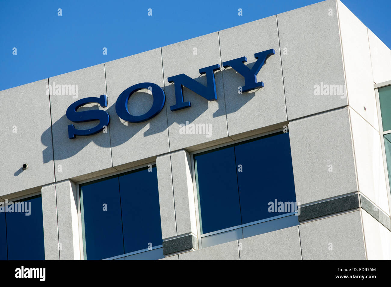 Ein Bürogebäude, besetzt von Sony in San Jose, Kalifornien. Stockfoto