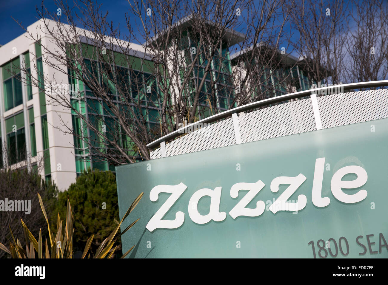 Der Hauptsitz von Zazzle in Redwood City, Kalifornien. Stockfoto