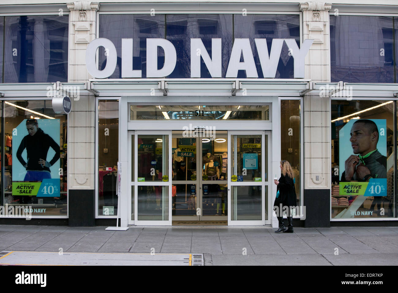 Old Navy Kleidung Ladengeschäft in der Innenstadt von Seattle, Washington. Stockfoto