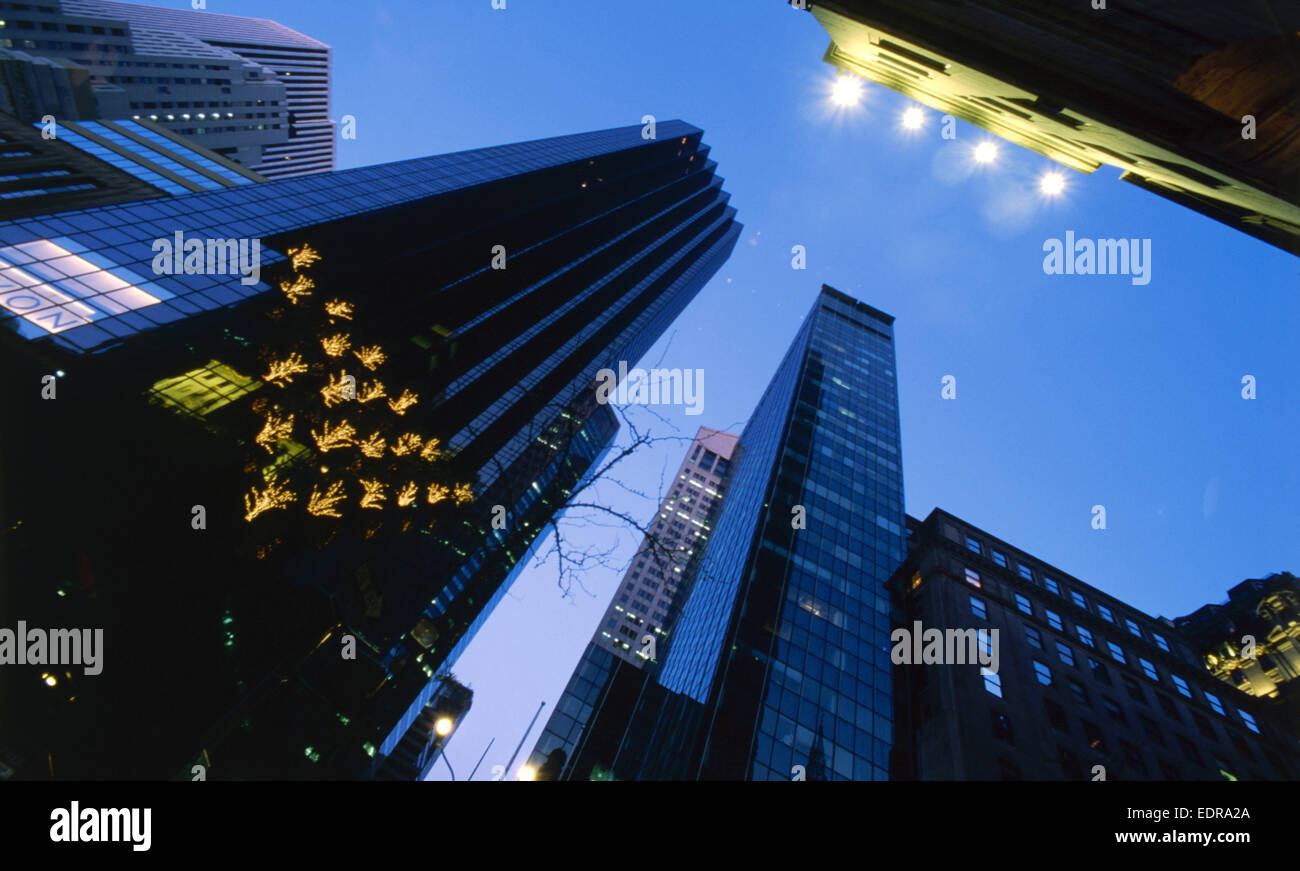 USA, New York, Trump Tower Bei Nacht Stockfoto