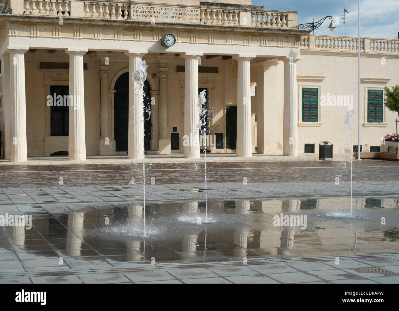 Main Guard Gebäude in St George Square, Valletta, Malta Stockfoto