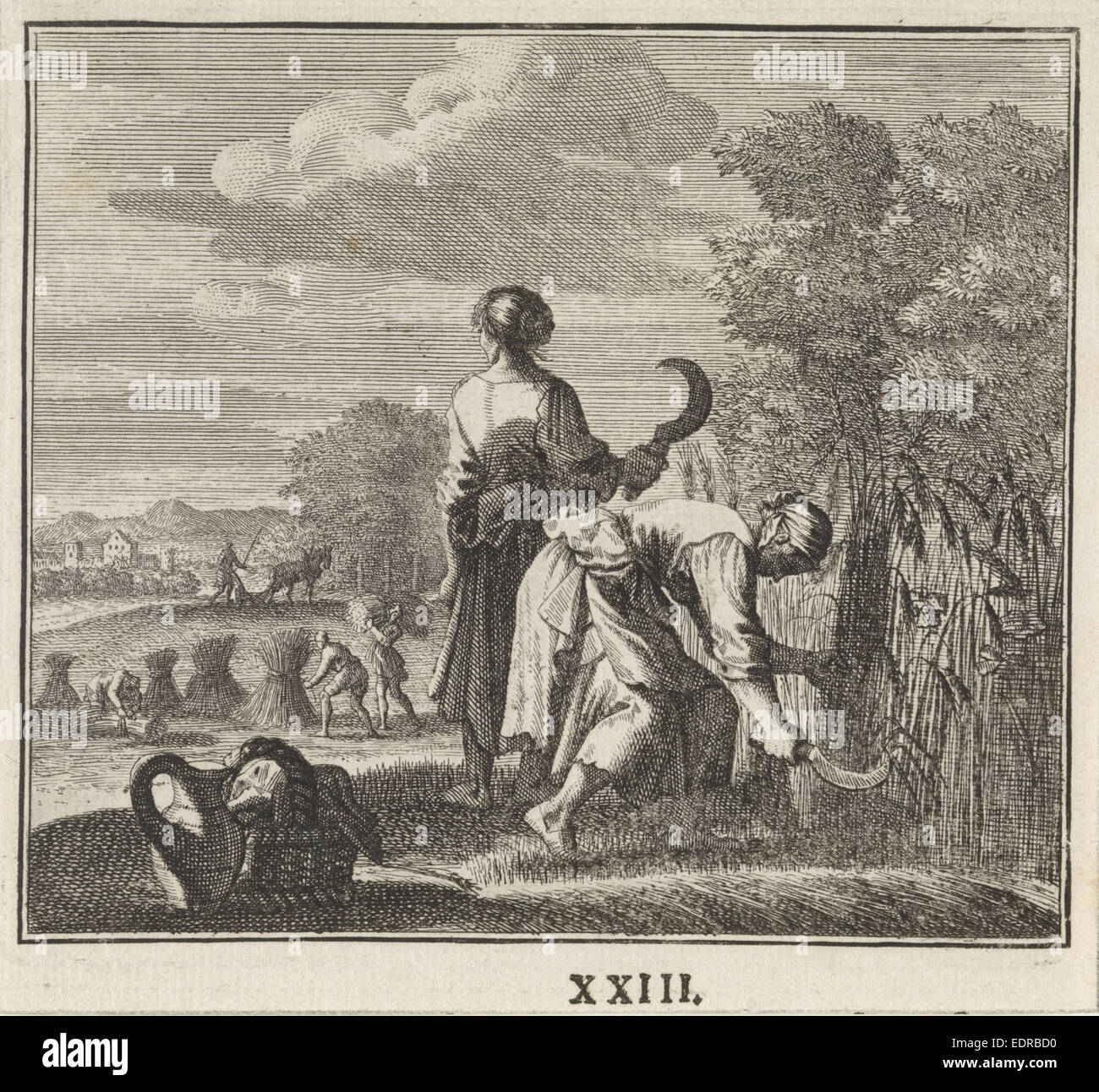 Emblem Kornfeld, Caspar Luyken, Jan Luyken, Christoph Weigel Stockfoto