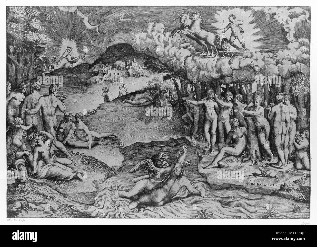 Triumph der Liebe, Giulio Bonasone, 1545 Stockfoto