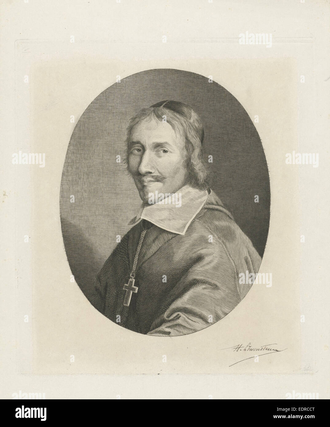 Porträt von Kardinal Mazarin, Herman Löwenstam, 1860 Stockfoto