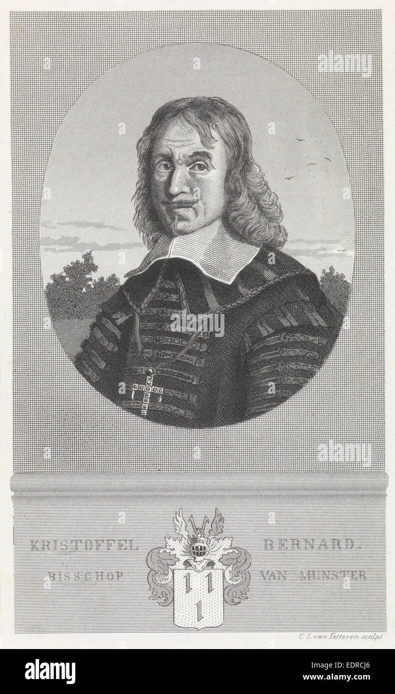 Porträt von Christoph Bernhard von Galen, Bischof von Münster Deutschland Stockfoto