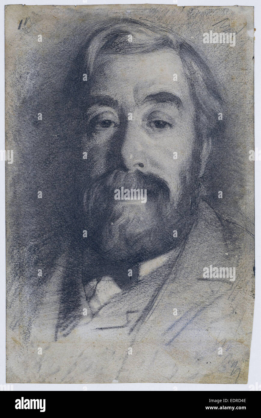 Portrait des Malers Anton Mauve, 1838-1888, niederländische realistischen Maler ein führendes Mitglied der Haager Schule war Stockfoto