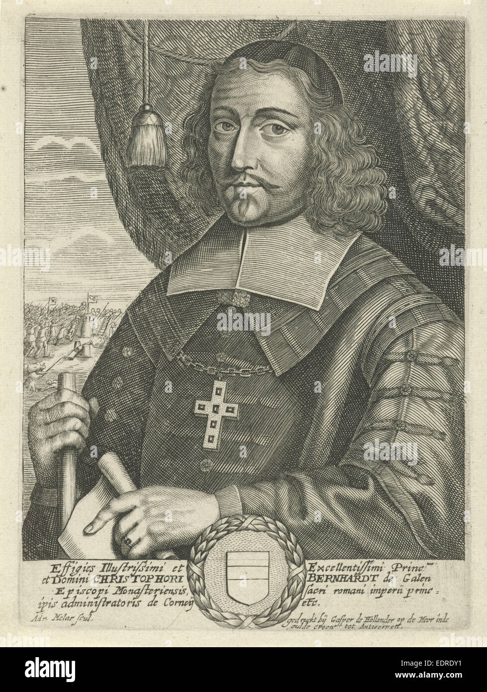 Porträt von Christophori Bernhardt von Galen, Bischof von Münster Stockfoto