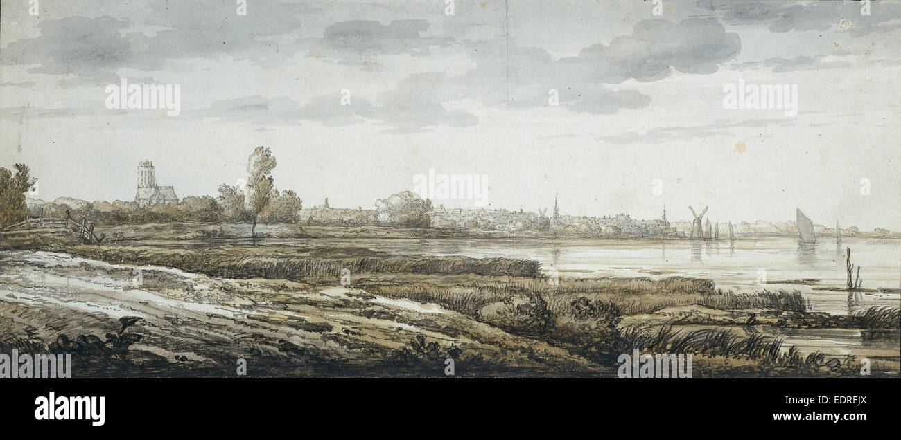 Anzeigen von Dordrecht Niederlande, Aelbert Cuyp, 1630-1691 Stockfoto