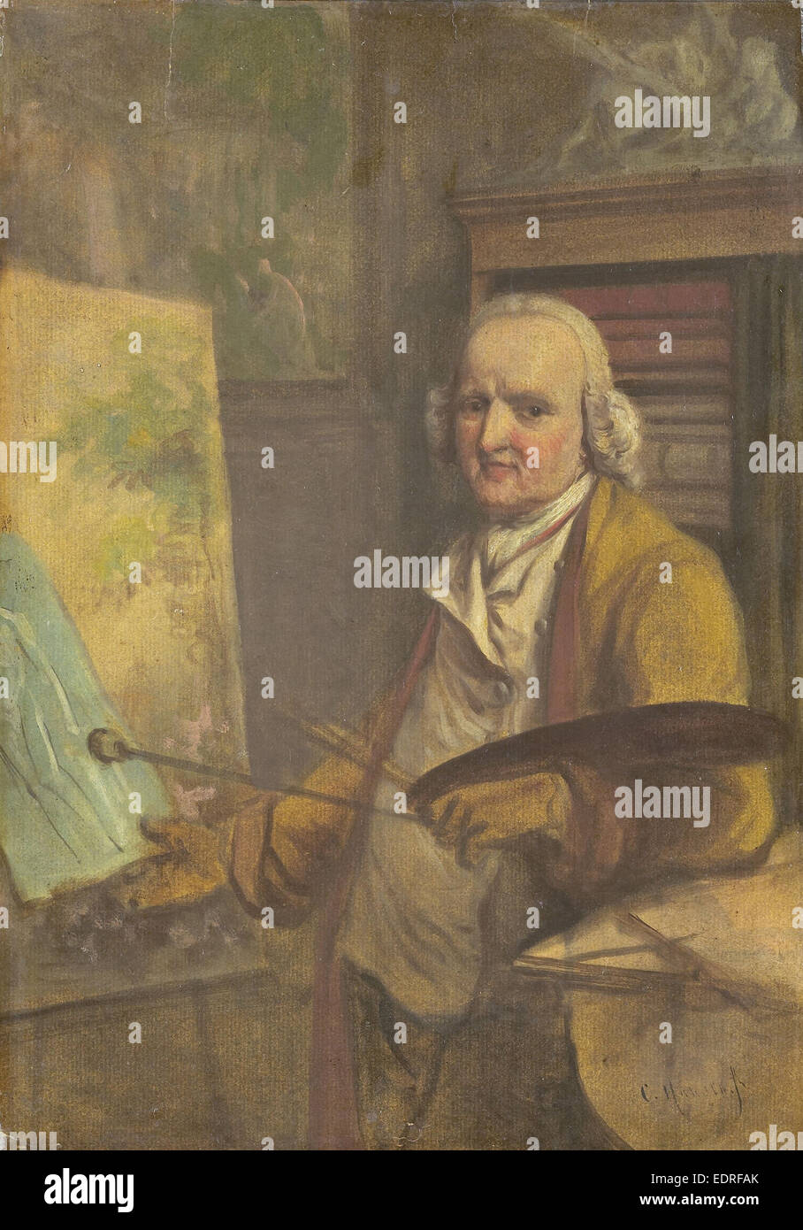 Selbstporträt, Jurriaan Andriessen, c. 1800 - c. 1819 Stockfoto