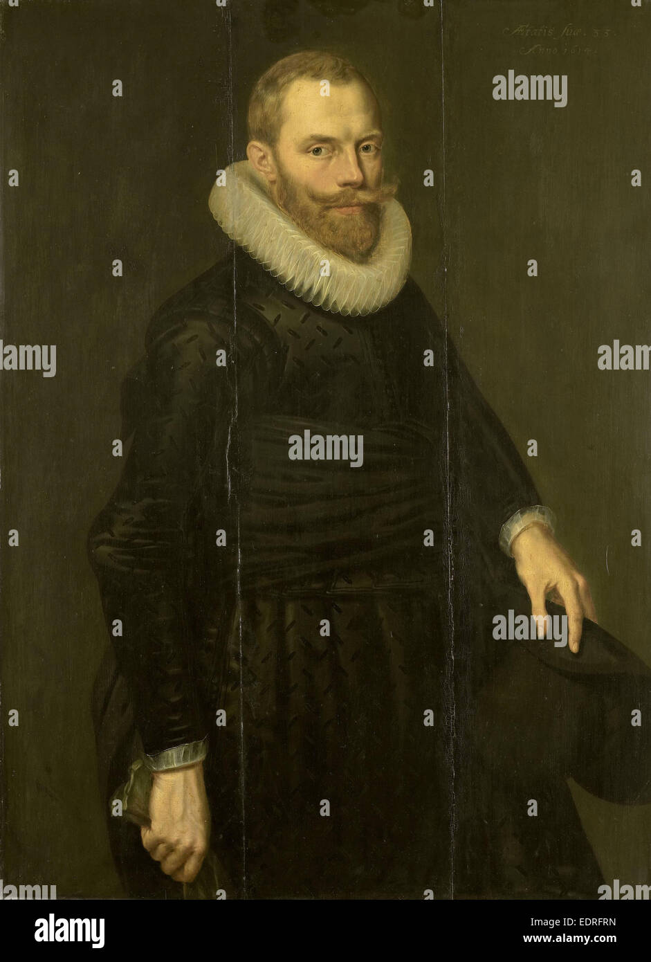 Porträt von Dirck Hasselaer, Cornelis van der Voort, 1614 Stockfoto