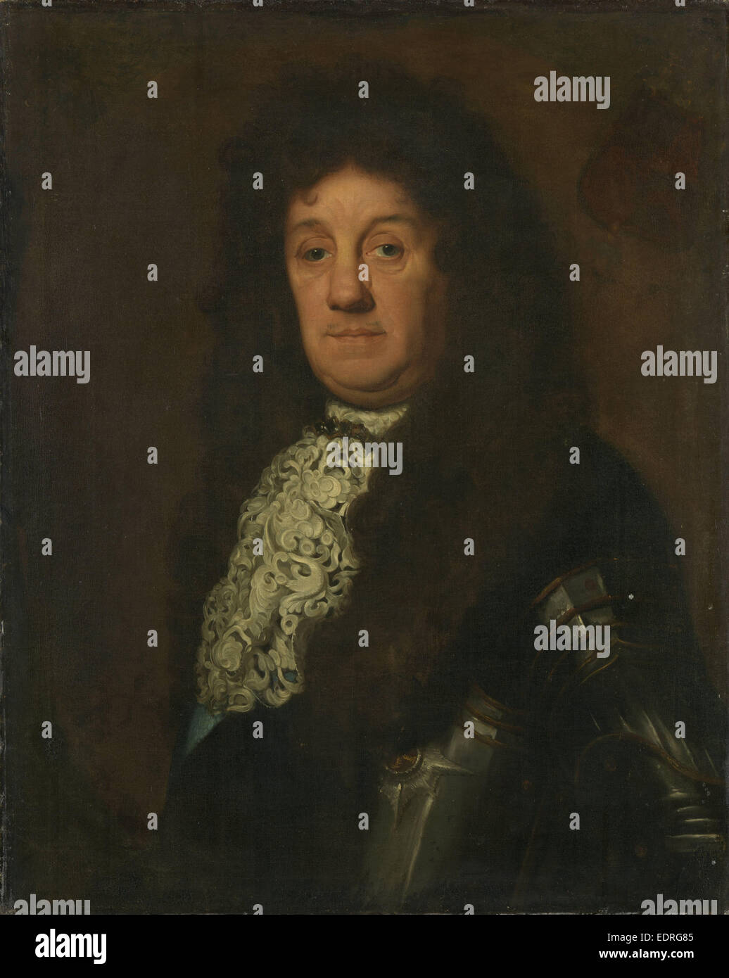 Porträt von Cornelis Tromp (1629-91), Vize-Admiral Holland und West Friesland, David van der Plas, 1640-1690 Stockfoto