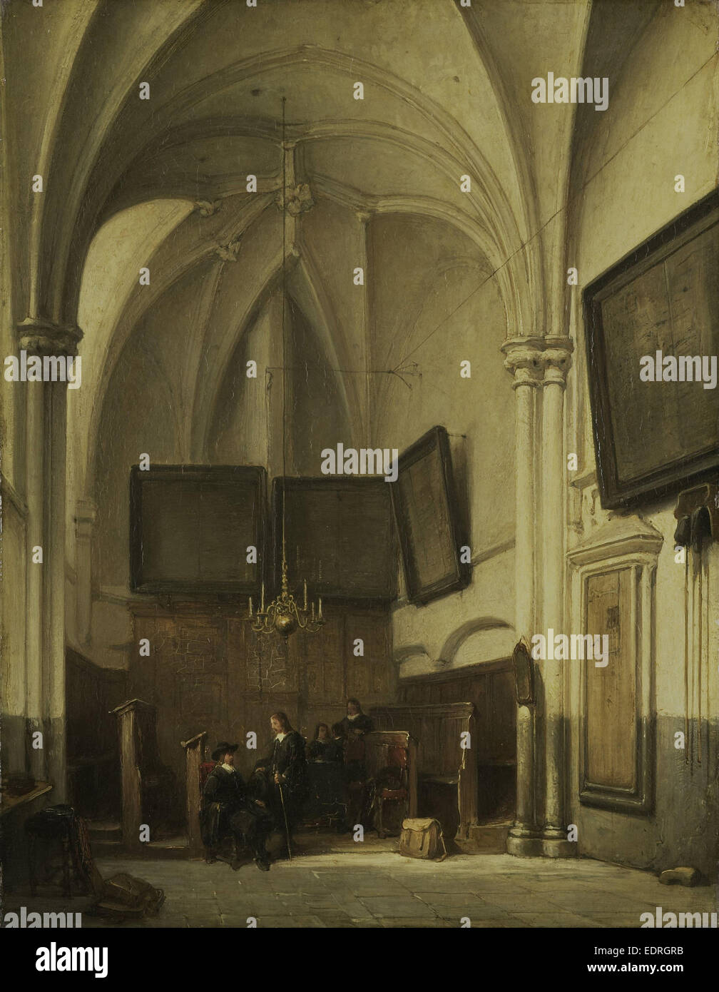 Die Sakristei der Sint-Stevens-Kirche-Nijmegen, Niederlande, Johannes Bosboom, 1850-1891 Stockfoto