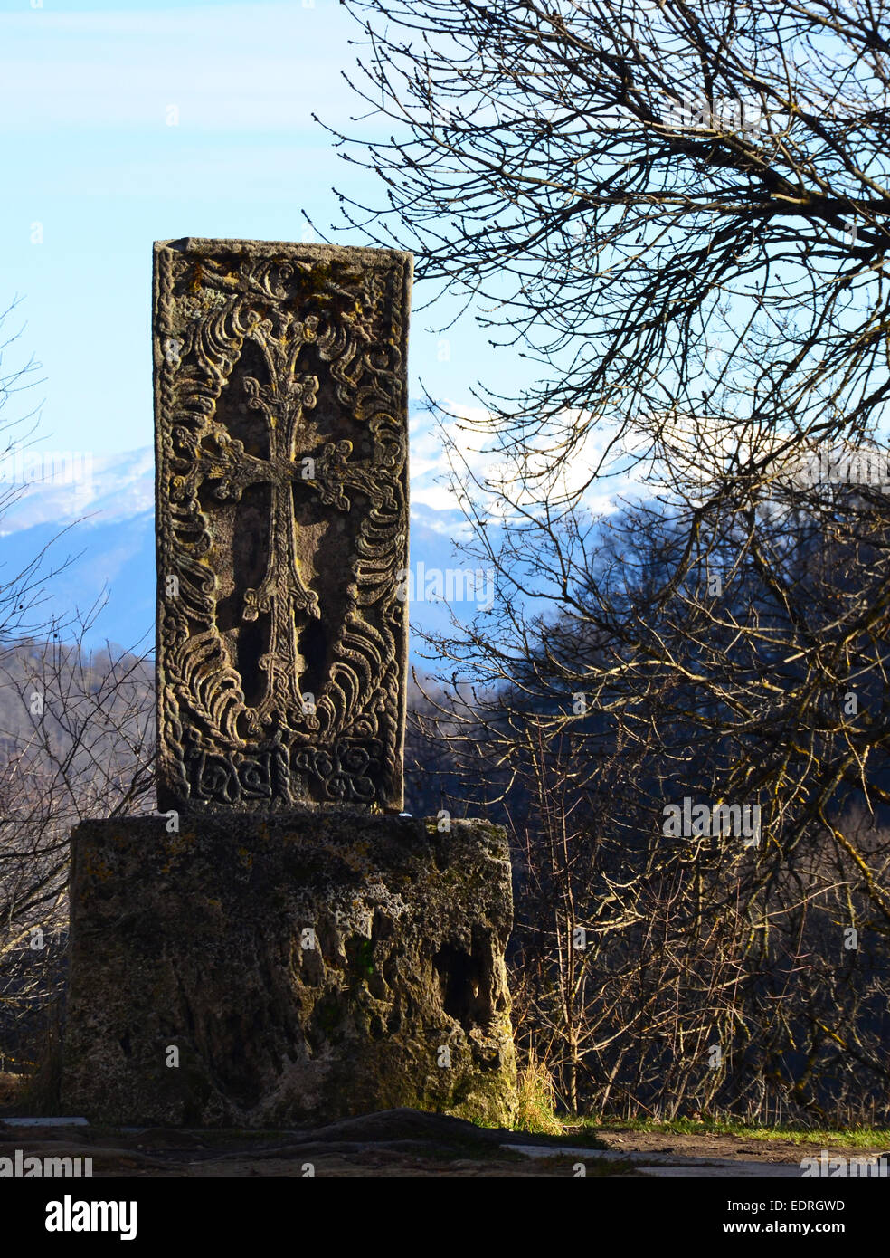 Alte armenische Kreuz Stein Stockfoto