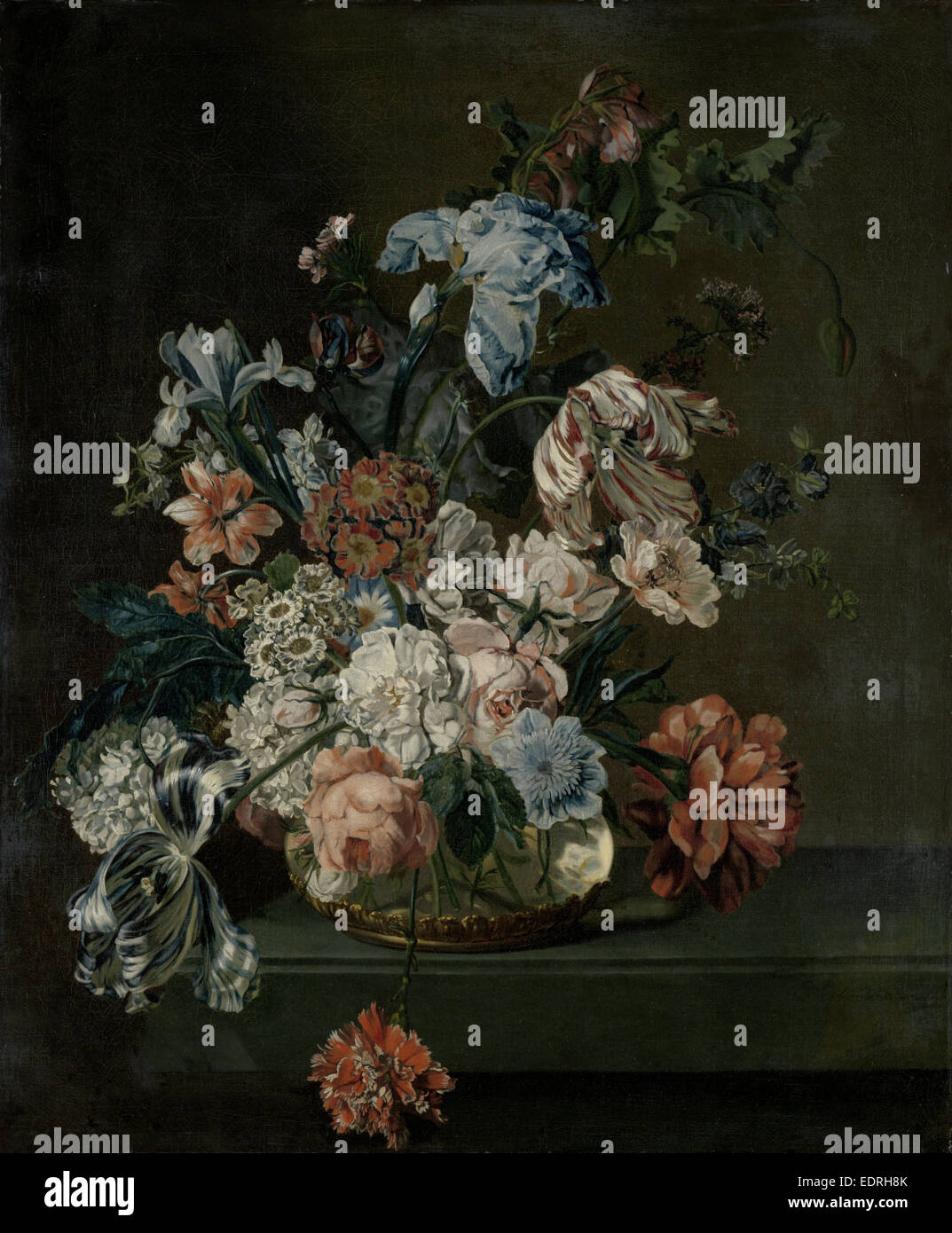 Stillleben mit Blumen, Cornelia van der Mijn, 1762 Stockfoto