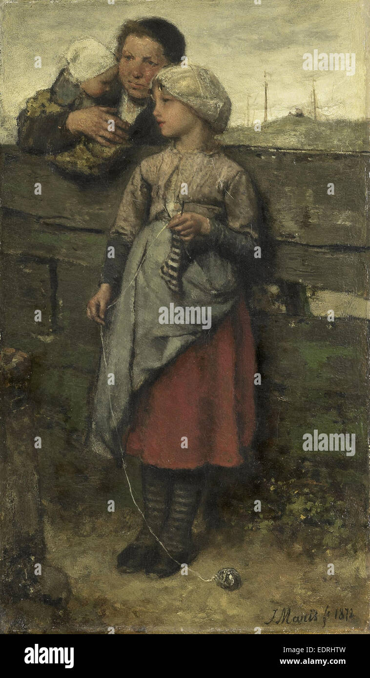 Dorfbewohner, Jacob Maris, 1872 Stockfoto