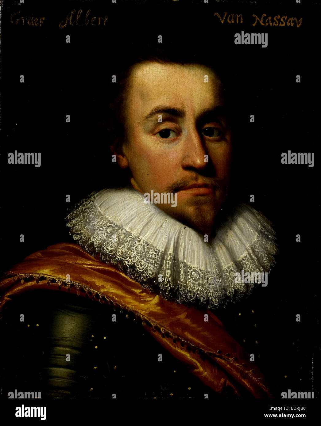 Porträt von Albert, Graf von Nassau-Dillenburg, Werkstatt des Jan Antonisz van Ravesteyn, 1622 Stockfoto