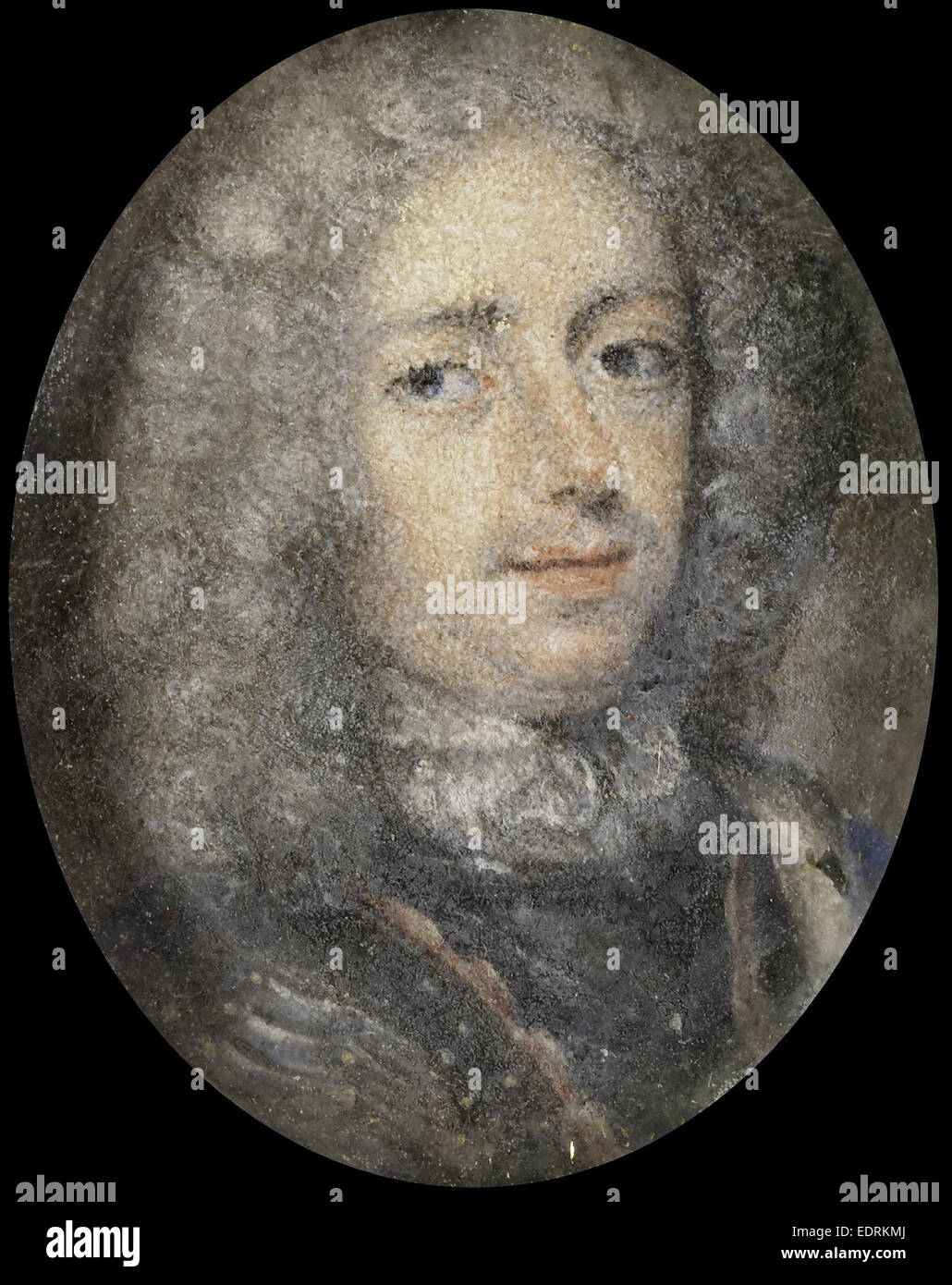 Johan Willem Friso, 1687-1711, Prinz von Oranien-Nassau, anonym, c. 1710, Portrait-Miniatur Stockfoto