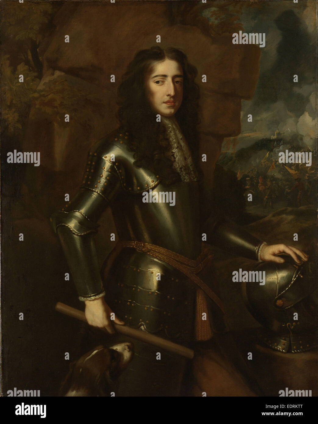 Porträt von William III, Prinz von Oranien, Statthalter, nach 1689 König von England, Art und Weise der Willem Wissing, 1680-1710 Stockfoto