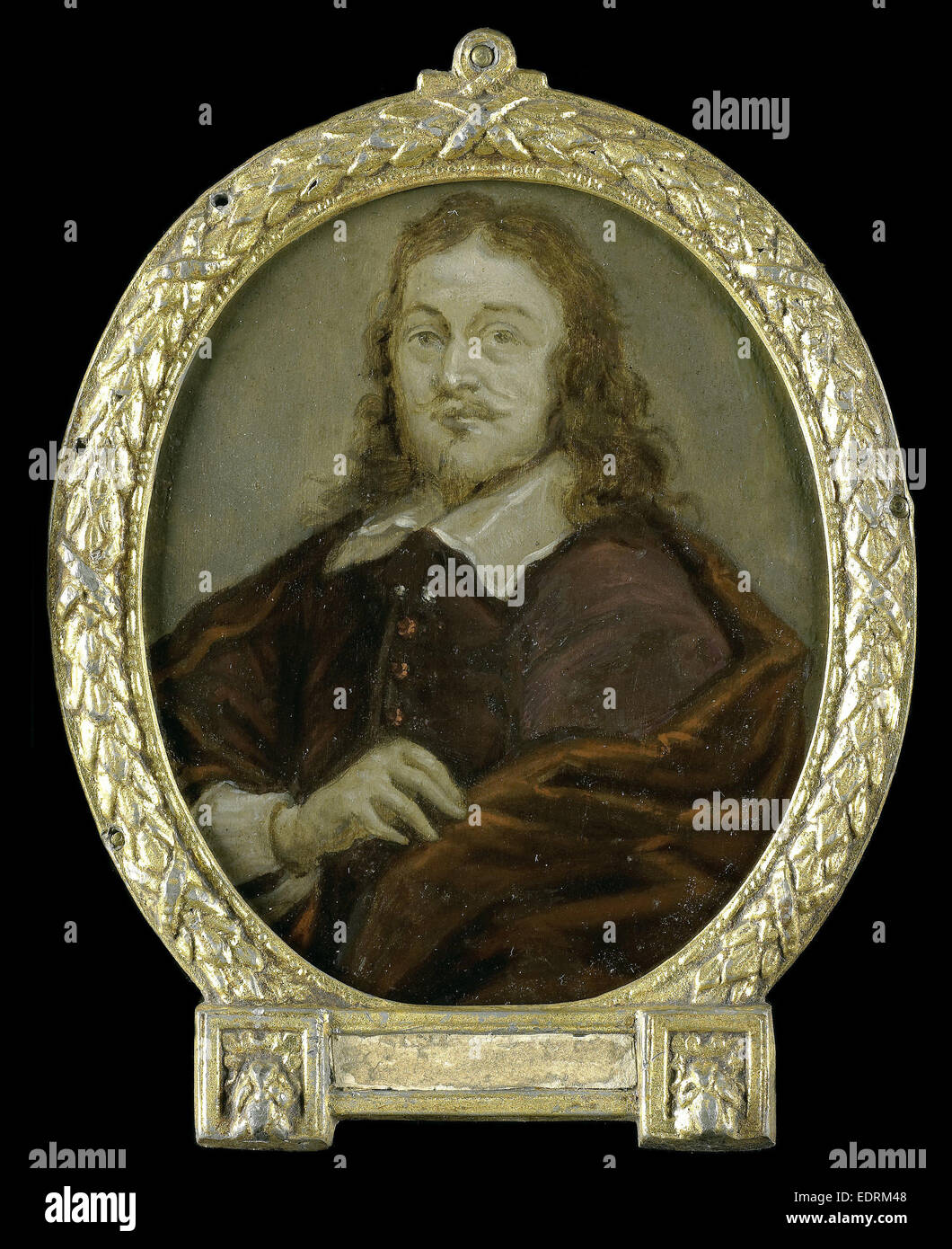 Porträt von Bonaventura Peeters ich, Maler, Arnoud van Halen, 1700-1732 Stockfoto